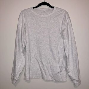 Uniqlo Light Grey Long Sleeve Tee